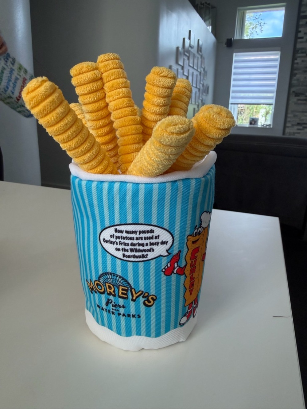 Novelty Plush French Fry Cup with Yellow Plush Fries